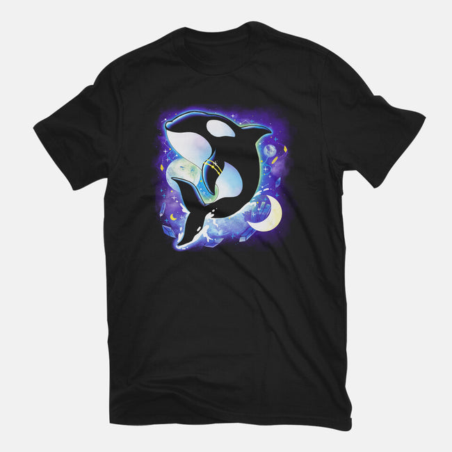 Cosmic Whale-womens basic tee-Vallina84