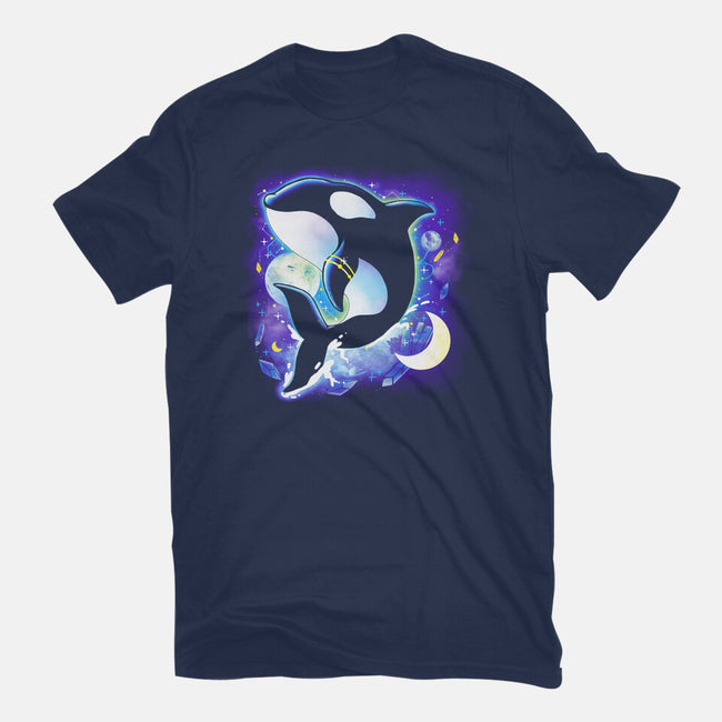 Cosmic Whale-womens basic tee-Vallina84