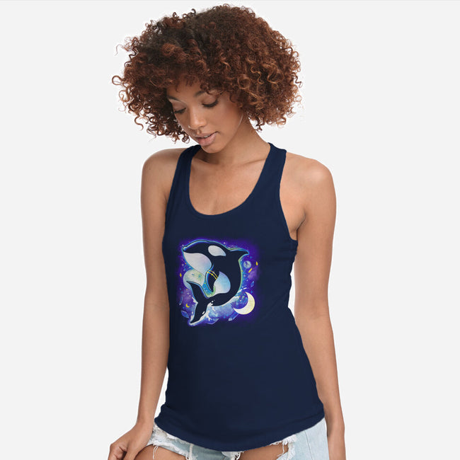 Cosmic Whale-womens racerback tank-Vallina84