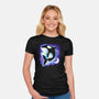 Cosmic Whale-womens fitted tee-Vallina84