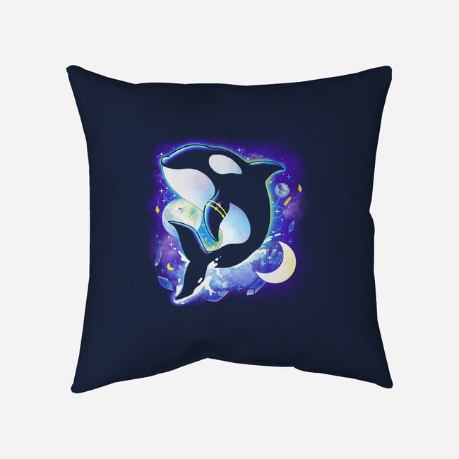 Cosmic Whale-none removable cover w insert throw pillow-Vallina84