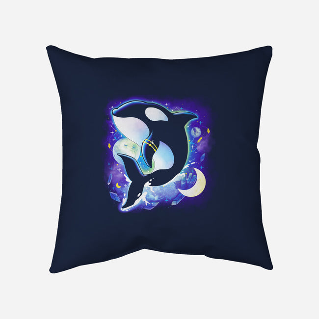 Cosmic Whale-none removable cover throw pillow-Vallina84