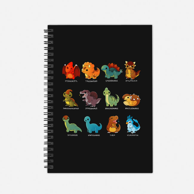 Dinosaurs-none dot grid notebook-Vallina84