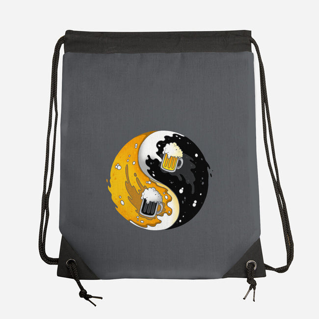 Yin Yang Beer-none drawstring bag-Vallina84
