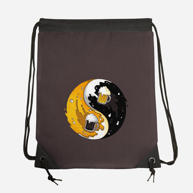 Yin Yang Beer-none drawstring bag-Vallina84