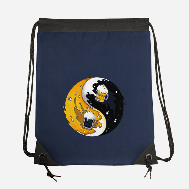 Yin Yang Beer-none drawstring bag-Vallina84