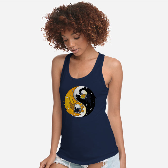 Yin Yang Beer-womens racerback tank-Vallina84