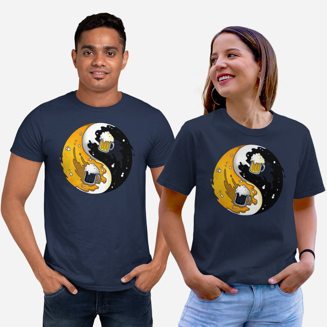 Yin Yang Beer-unisex basic tee-Vallina84