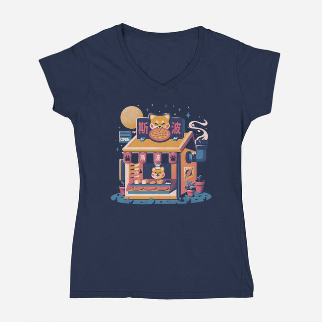 Shiba Hut-womens v-neck tee-eduely