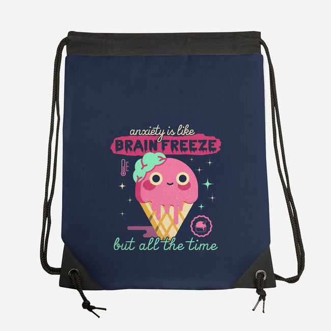 Brain Freeze All the Time-none drawstring bag-Unfortunately Cool
