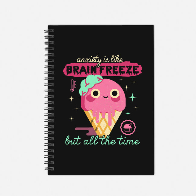 Brain Freeze All the Time-none dot grid notebook-Unfortunately Cool