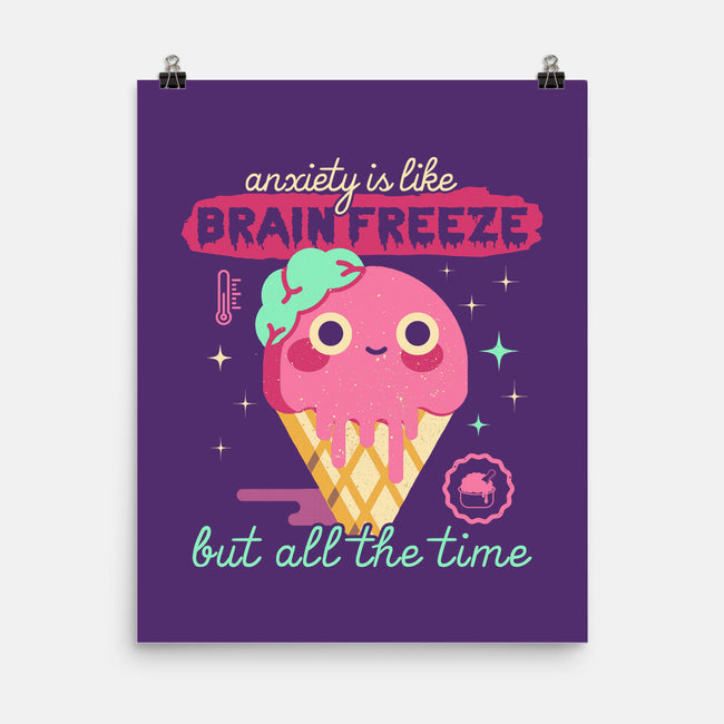 Brain Freeze All the Time-none matte poster-Unfortunately Cool