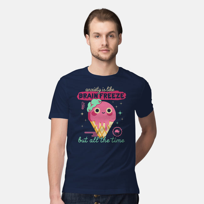 Brain Freeze All the Time-mens premium tee-Unfortunately Cool