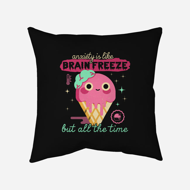 Brain Freeze All the Time-none removable cover w insert throw pillow-Unfortunately Cool