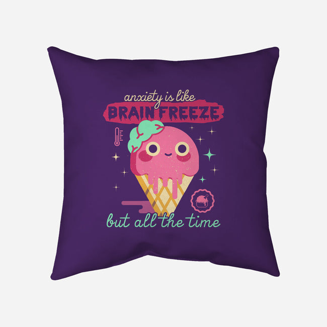 Brain Freeze All the Time-none removable cover throw pillow-Unfortunately Cool