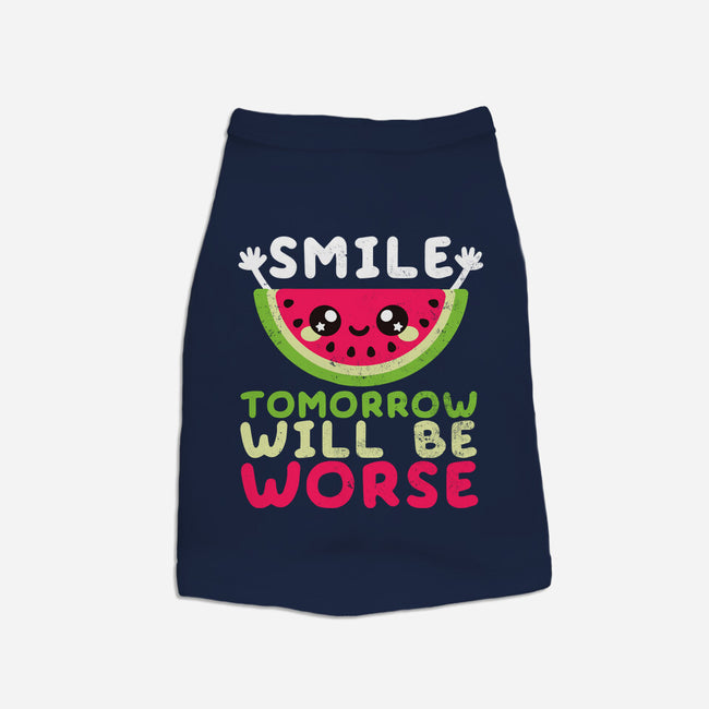Watermelon Smile-dog basic pet tank-NemiMakeit