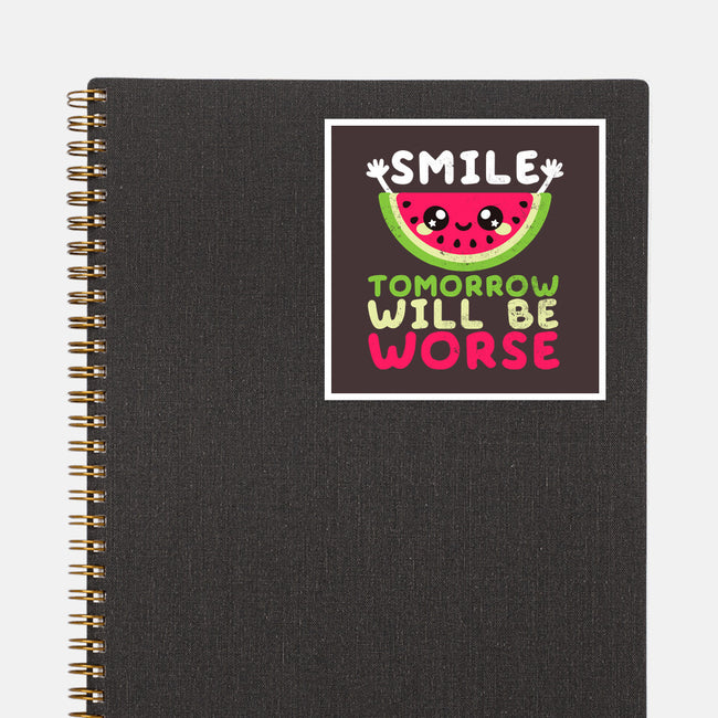 Watermelon Smile-none glossy sticker-NemiMakeit