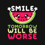 Watermelon Smile-womens v-neck tee-NemiMakeit