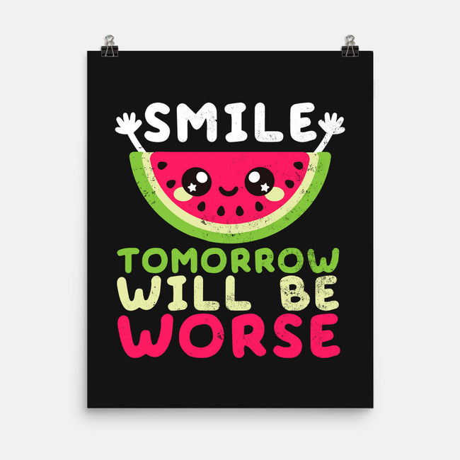 Watermelon Smile-none matte poster-NemiMakeit