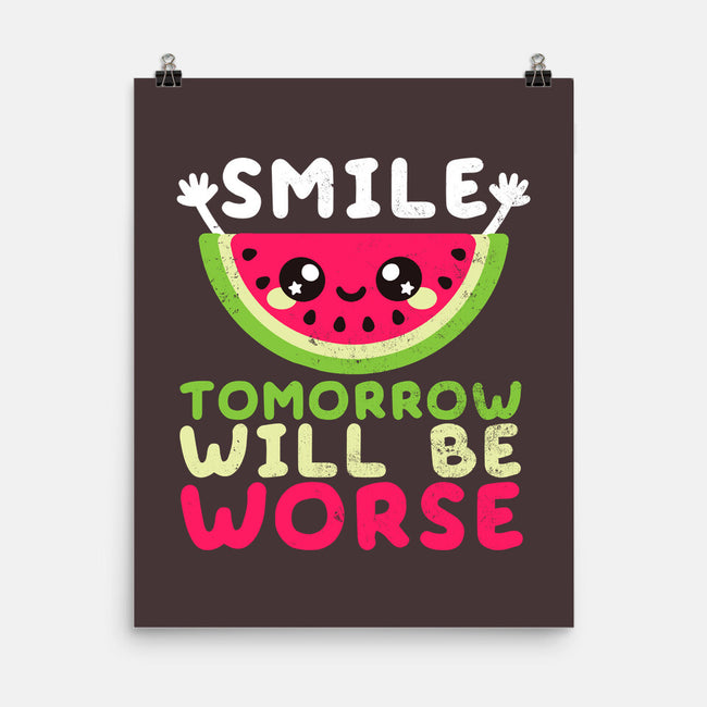 Watermelon Smile-none matte poster-NemiMakeit