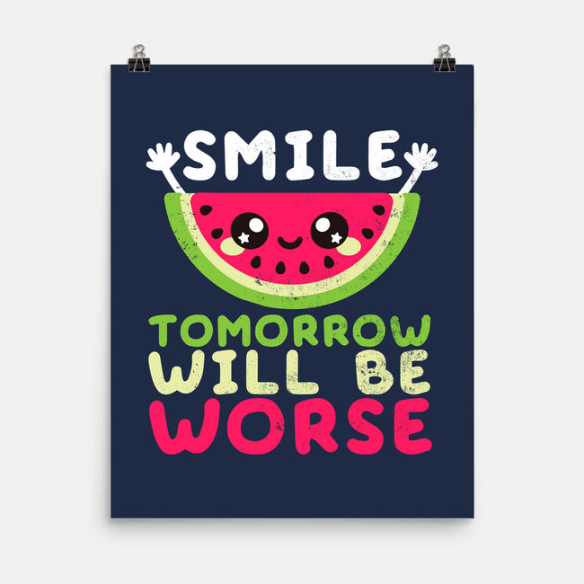 Watermelon Smile-none matte poster-NemiMakeit