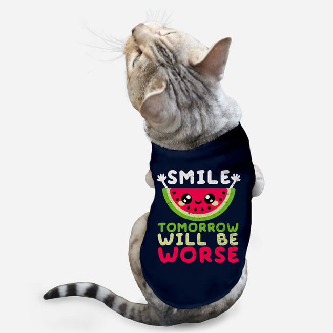 Watermelon Smile-cat basic pet tank-NemiMakeit