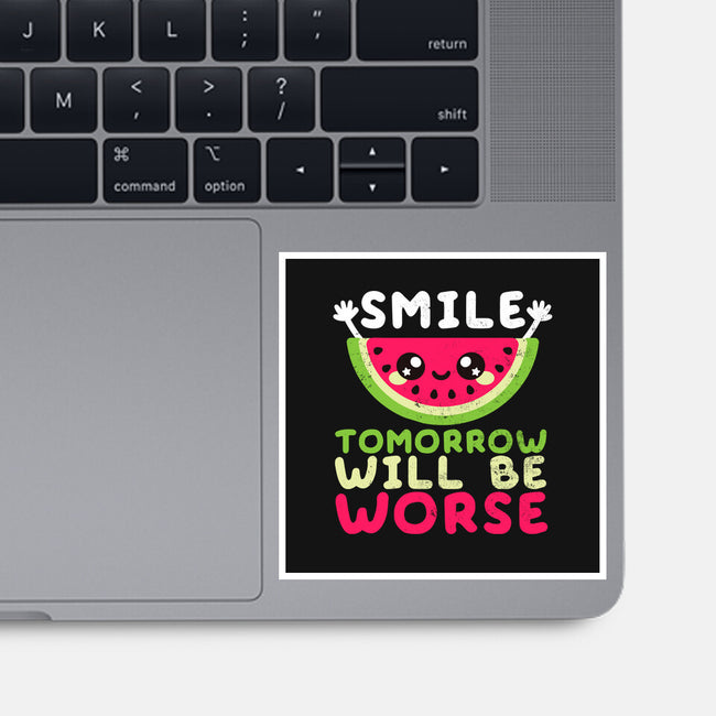 Watermelon Smile-none glossy sticker-NemiMakeit
