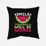 Watermelon Smile-none removable cover w insert throw pillow-NemiMakeit