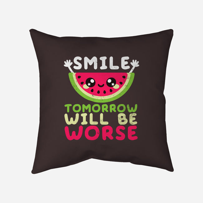 Watermelon Smile-none removable cover w insert throw pillow-NemiMakeit