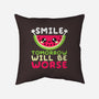 Watermelon Smile-none removable cover w insert throw pillow-NemiMakeit