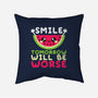 Watermelon Smile-none removable cover w insert throw pillow-NemiMakeit