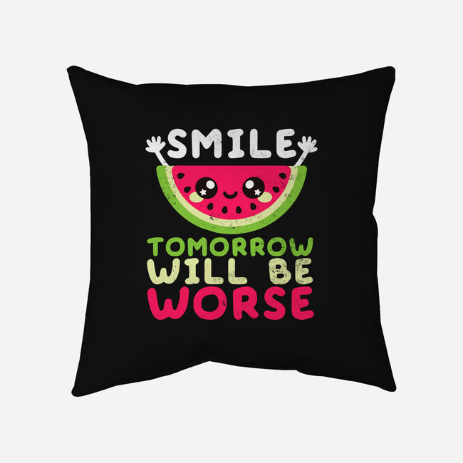 Watermelon Smile-none removable cover throw pillow-NemiMakeit