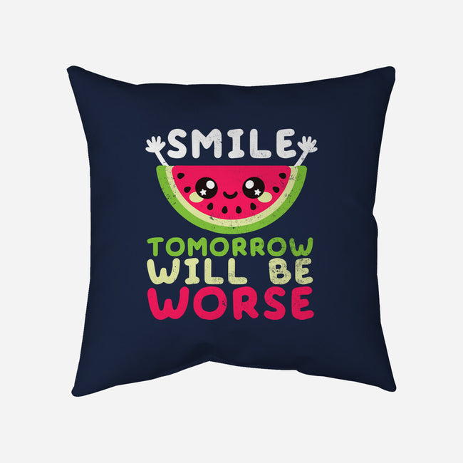 Watermelon Smile-none removable cover throw pillow-NemiMakeit