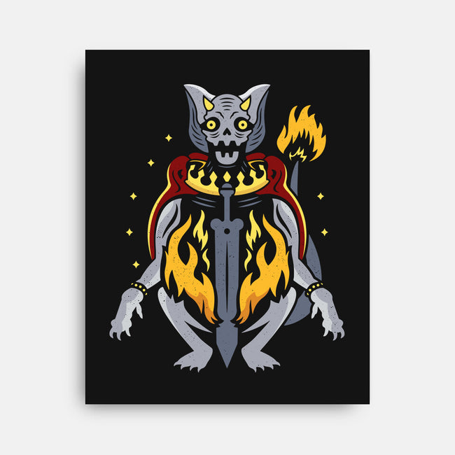 Catacombs Fire Dog-none stretched canvas-Logozaste