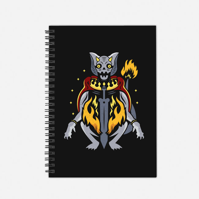 Catacombs Fire Dog-none dot grid notebook-Logozaste