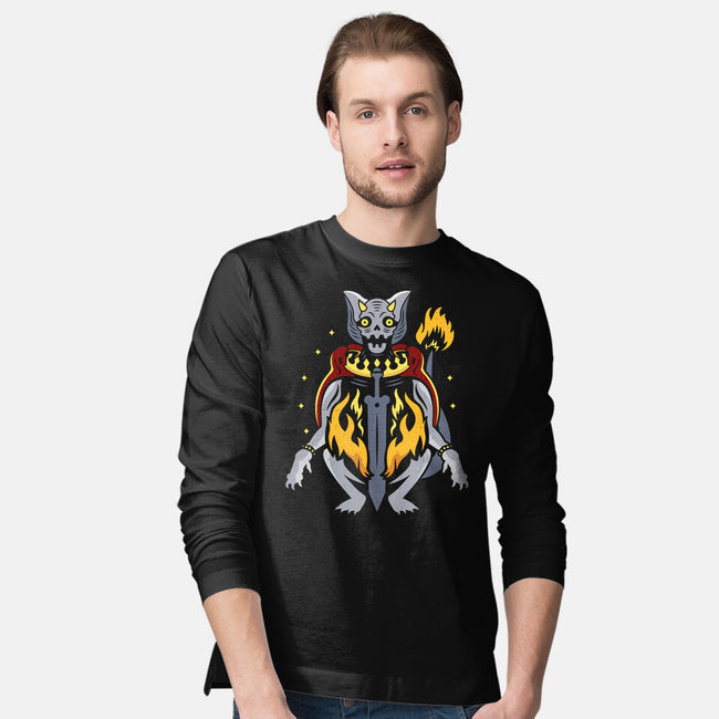 Catacombs Fire Dog-mens long sleeved tee-Logozaste