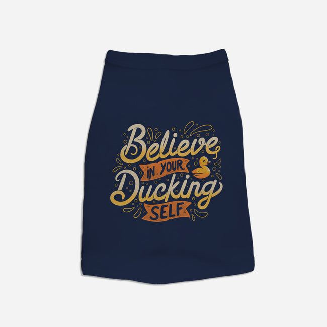 Believe In Your Ducking Self-cat basic pet tank-tobefonseca