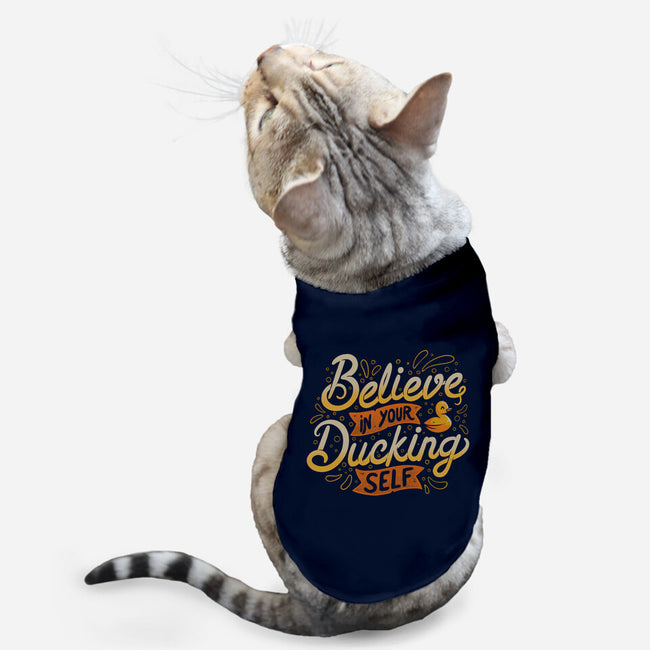 Believe In Your Ducking Self-cat basic pet tank-tobefonseca