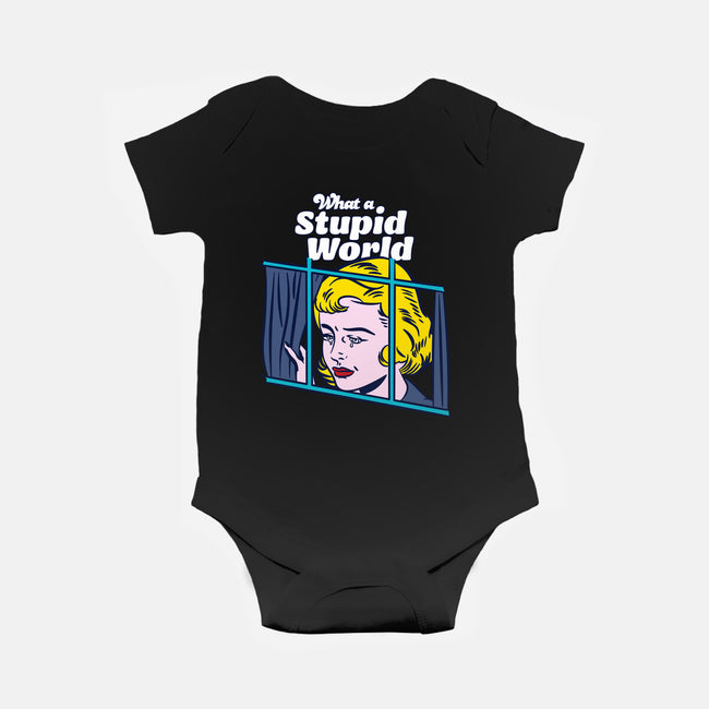 Stupid World-baby basic onesie-rocketman_art