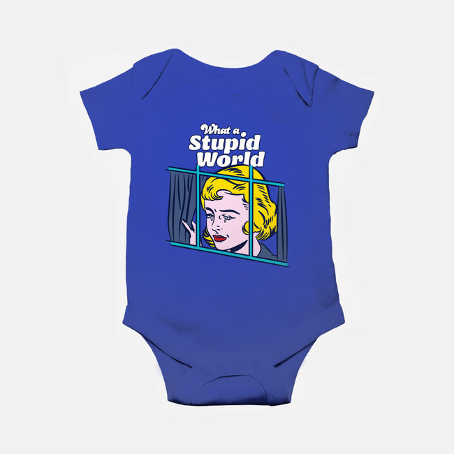 Stupid World-baby basic onesie-rocketman_art