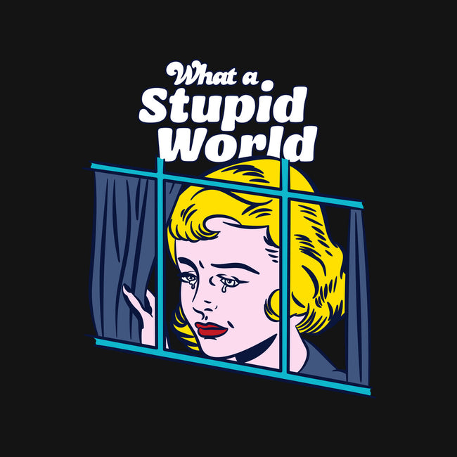 Stupid World-none glossy sticker-rocketman_art