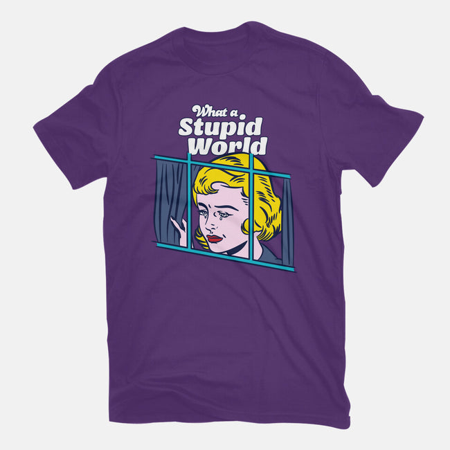 Stupid World-womens basic tee-rocketman_art