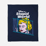 Stupid World-none fleece blanket-rocketman_art