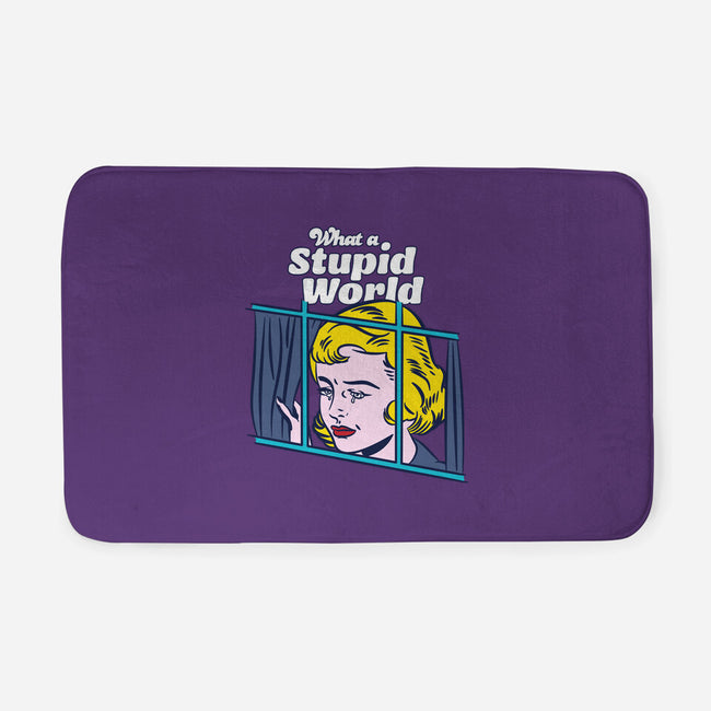 Stupid World-none memory foam bath mat-rocketman_art