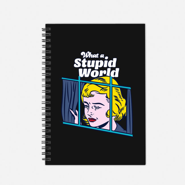 Stupid World-none dot grid notebook-rocketman_art