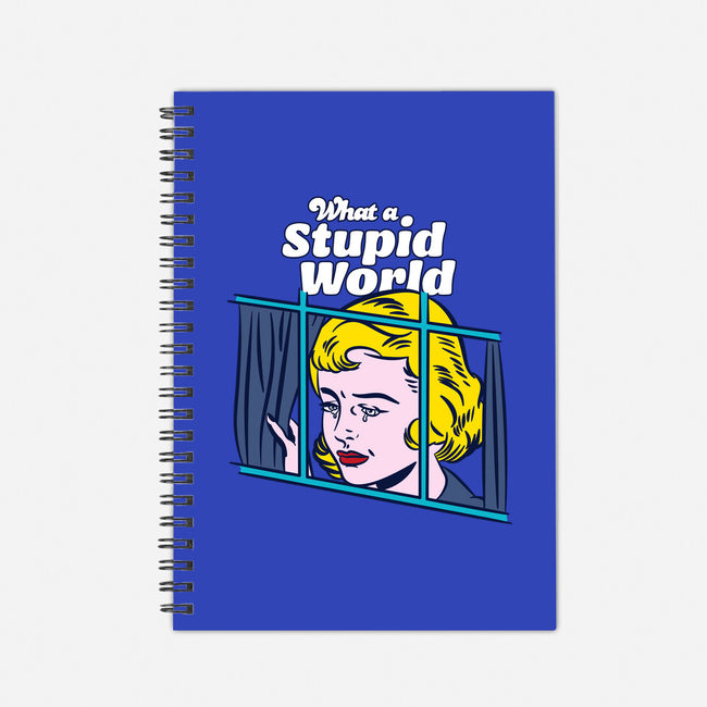 Stupid World-none dot grid notebook-rocketman_art