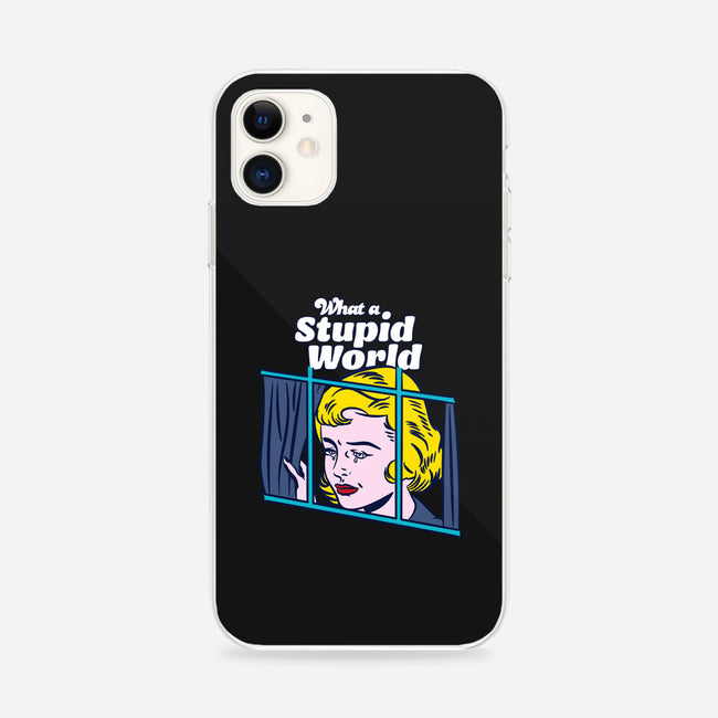 Stupid World-iphone snap phone case-rocketman_art