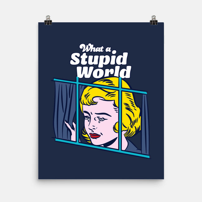 Stupid World-none matte poster-rocketman_art