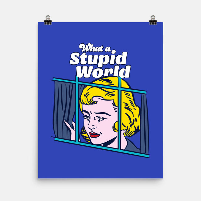Stupid World-none matte poster-rocketman_art