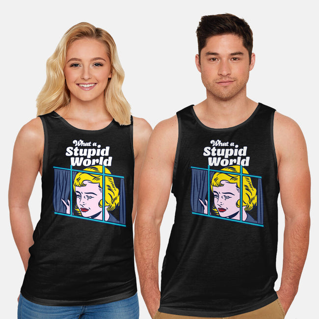 Stupid World-unisex basic tank-rocketman_art